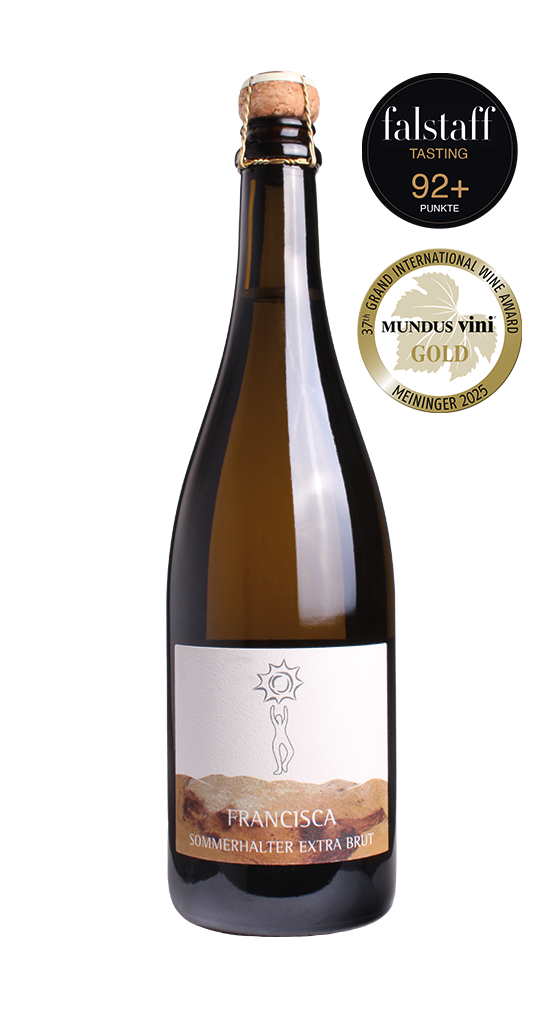 2020 Francisca Extra Brut Sektflasche vom Weingut Sommerhalter – Premiumsekt aus Chardonnay, Pinot Blanc & Pinot Noir, limitierte Auflage (600 Flaschen)